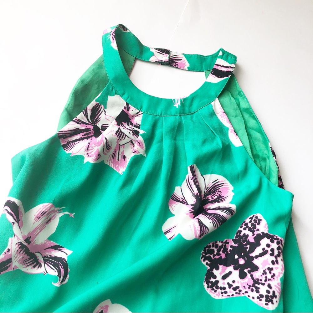 J Crew dress green floral size 0 - Picture 3 of 7
